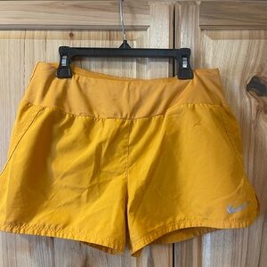 Nike Women's Mustard Yellow Athletic Shorts